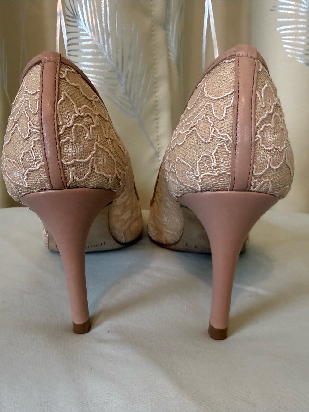 LK Bennet Beige Lace Pointed-Toe Pumps - Picture 3 of 12